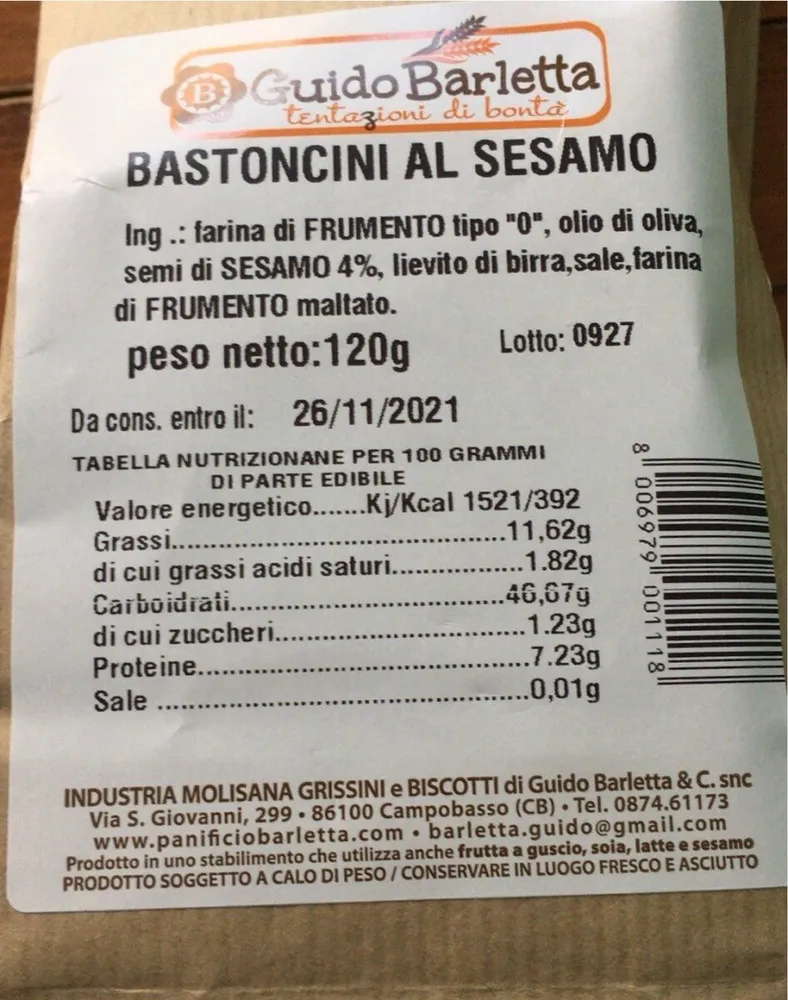 Bastonicini al sesamo