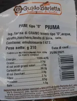 Pane tipo 0 PIUMA