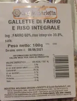 Gallette di farro e riso integrale
