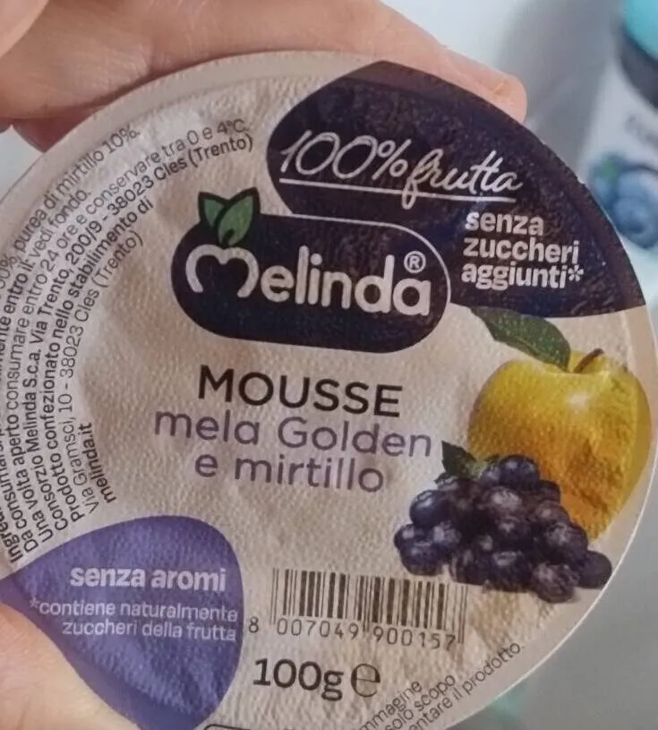 La mousse passata di mela e mirtillo