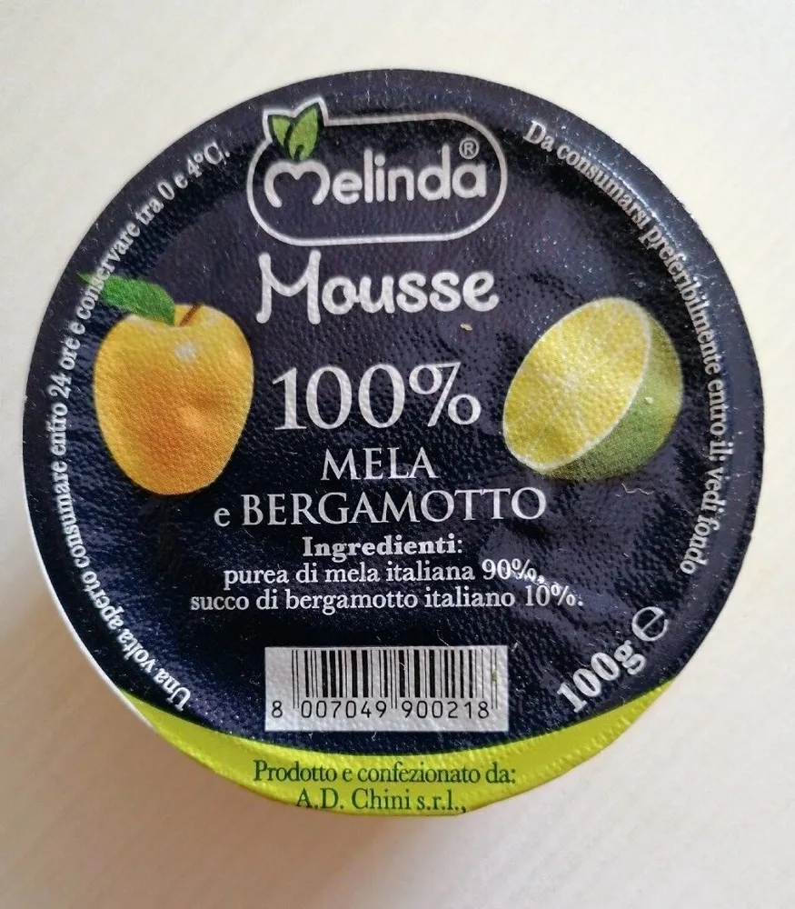 Mousse di frutta mela e bergamotto