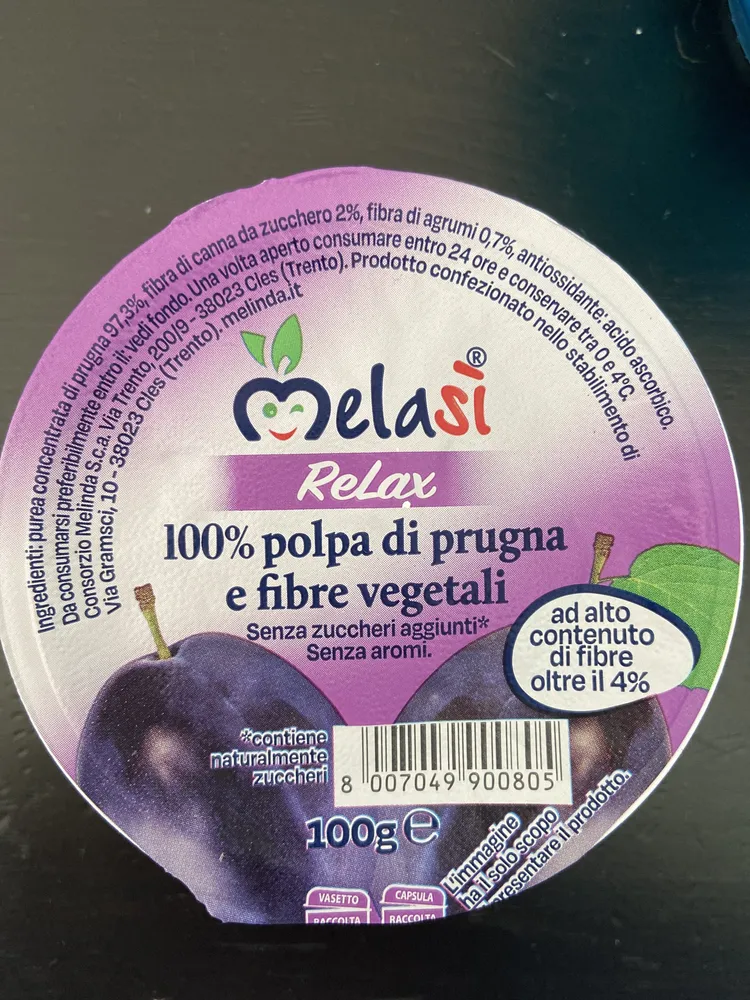 100% polpa di prugna e fibre vegetali