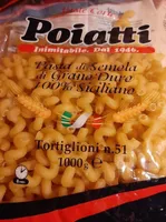Pasta di semola di grano duro 100% siciliano, Tortiglioni n. 51
