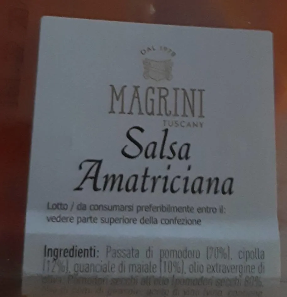 Margini salsa amatriciana