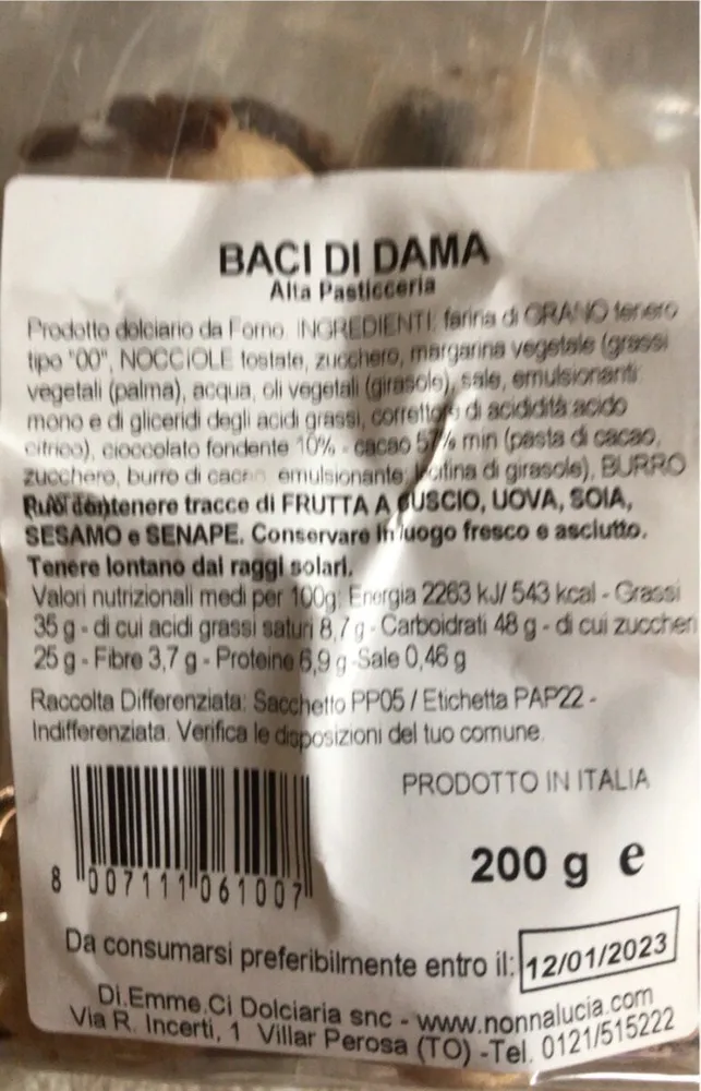 Baci di dama