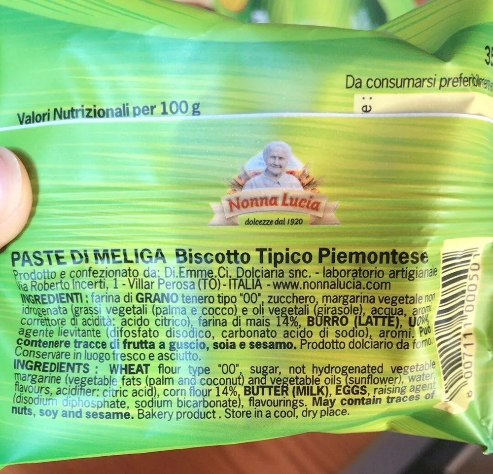 Paste di meliga