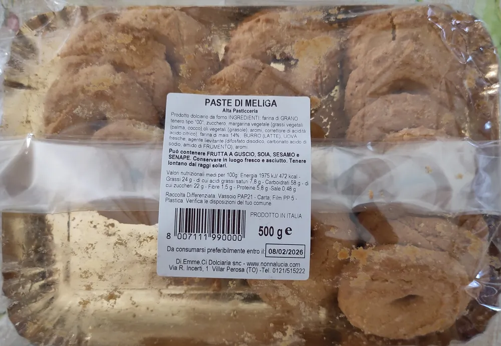 Paste di meliga