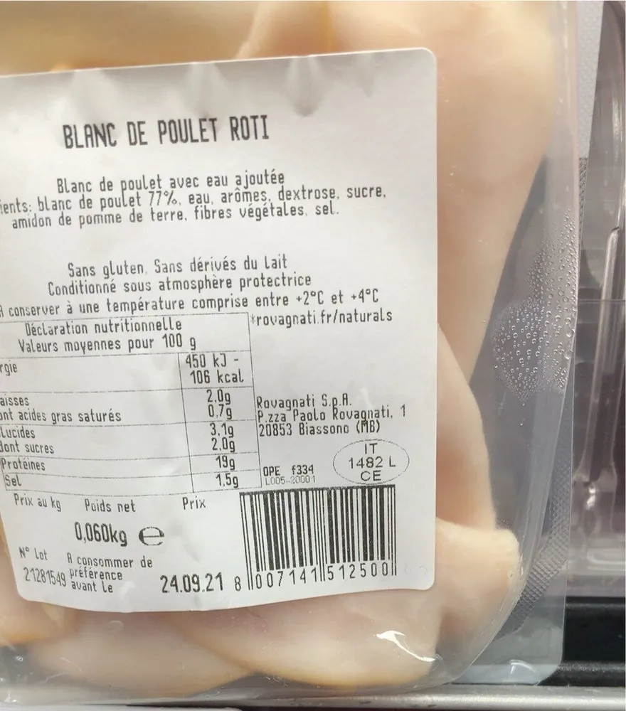 Blanc de poulet roti