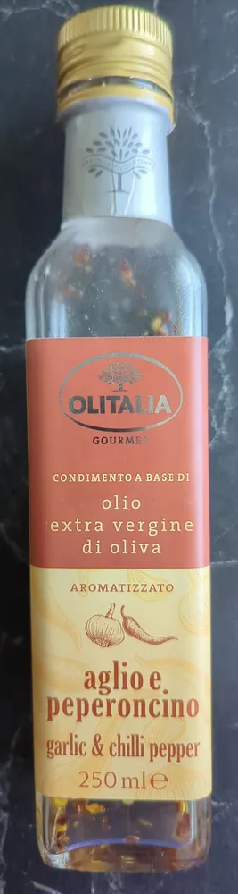 Olio extra vergine di oliva aromatizzato aglio e peperoncino