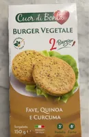 Burger vegetale fave, quinoa e curcuma