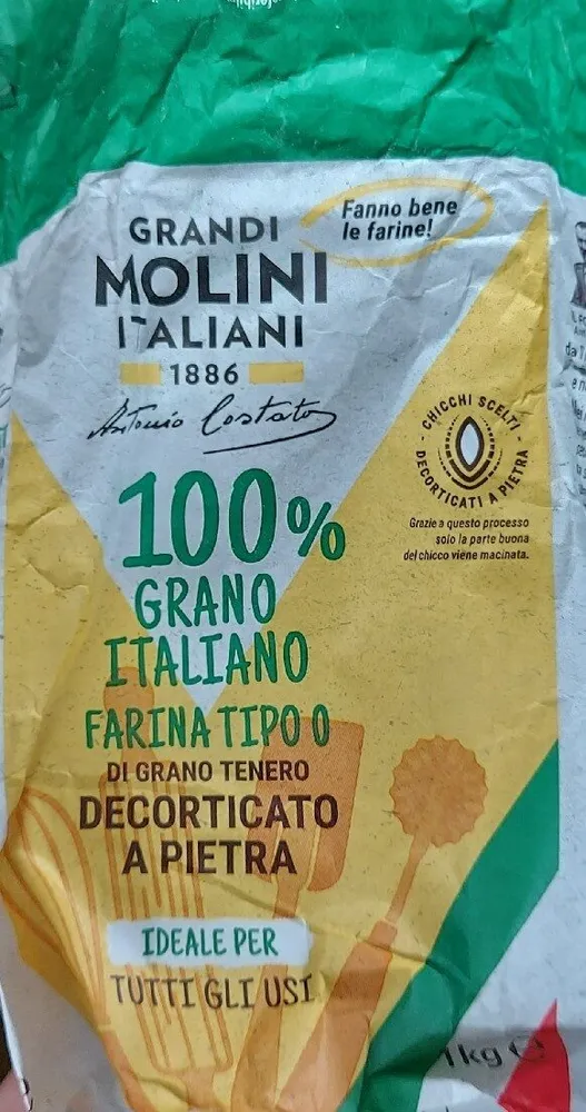 100% Grano Italiano Farina Tipo 0 Di Grano Tenero Decorticato A Pietra