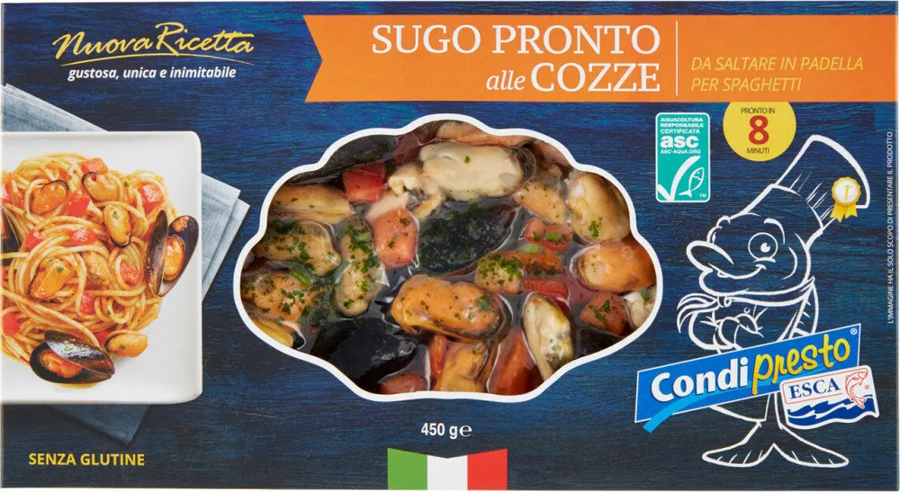 Condipresto sugo pronto alle cozze alimento surgelato