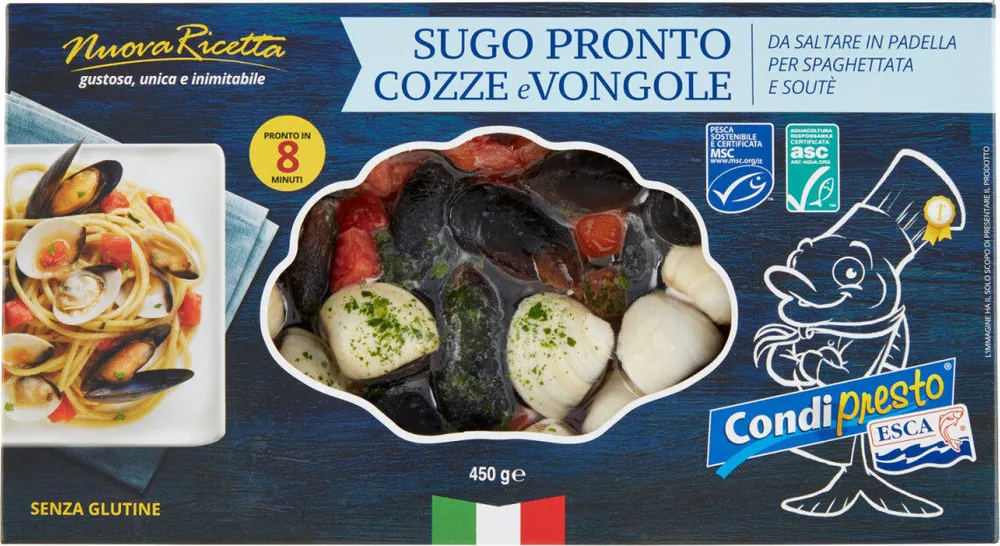 Condipresto sugo pronto cozze e vongole alimento surgelato