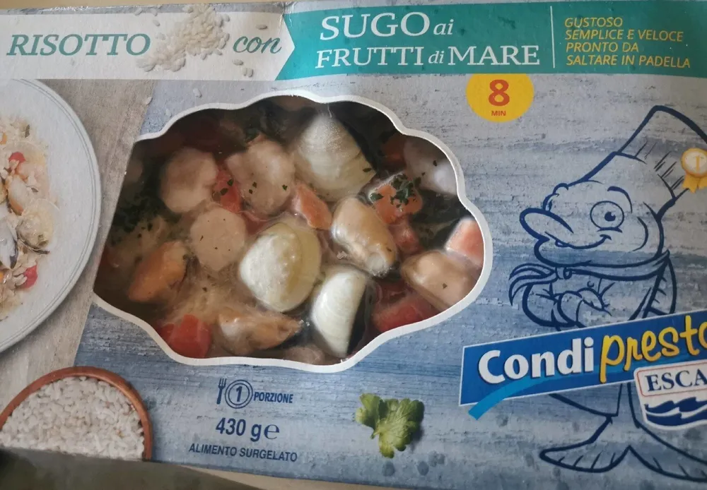 Risotto con sugo ai frutti di mare