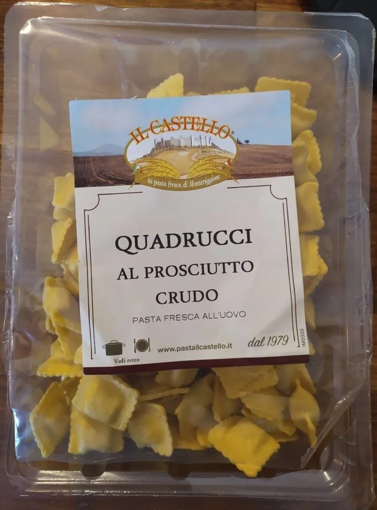 Quadrucci al prosciutto crudo