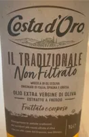Olio extravergine di oliva non filtrato