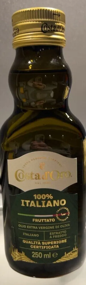 Olio extra vergine di oliva 100% italiano fruttato
