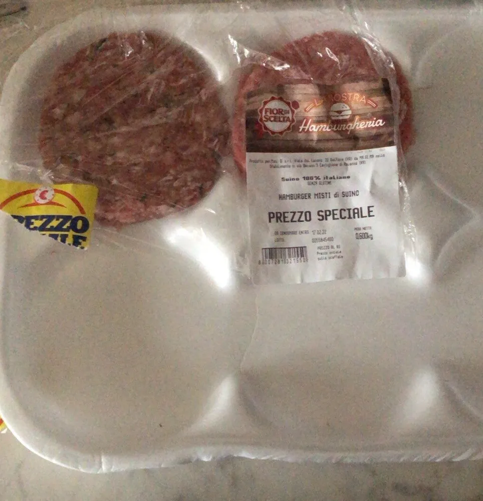 hamburger misti di suino