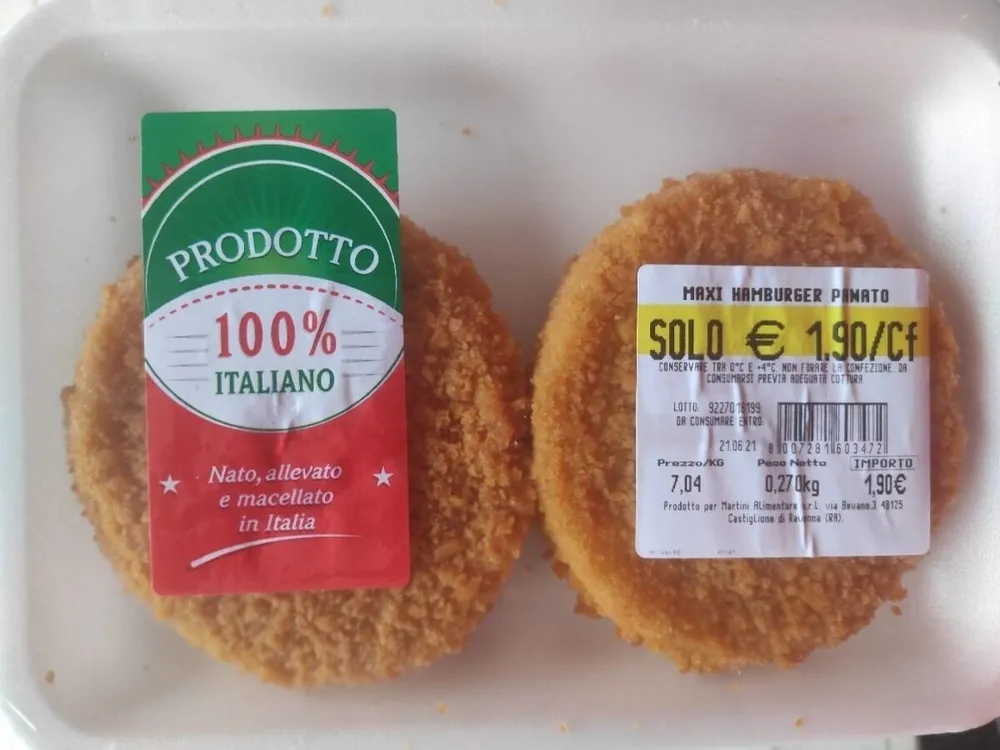 Maxi hamburger panato