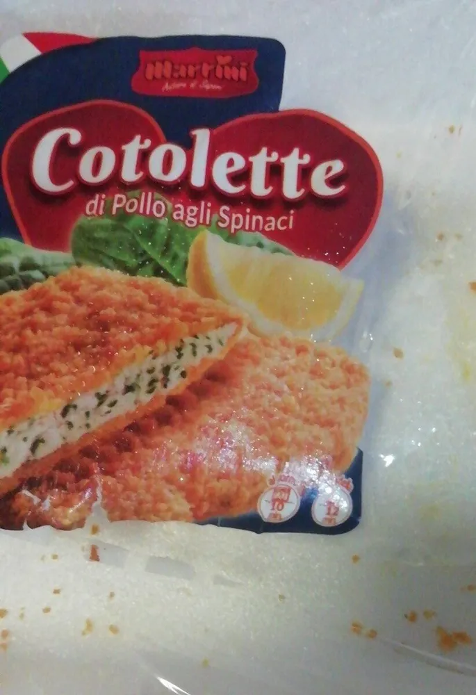 cotolette di pollo agli spinaci