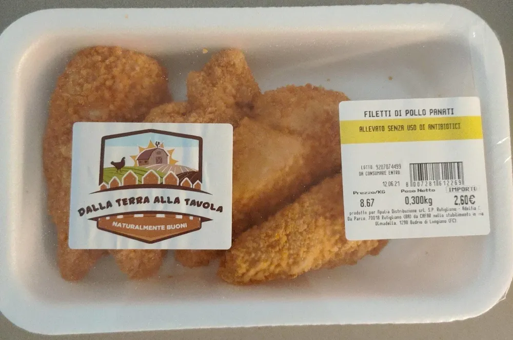 Filetti di pollo panati