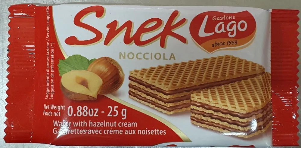 Snek Nocciola (Gaufrettes avec crème aux noisettes)