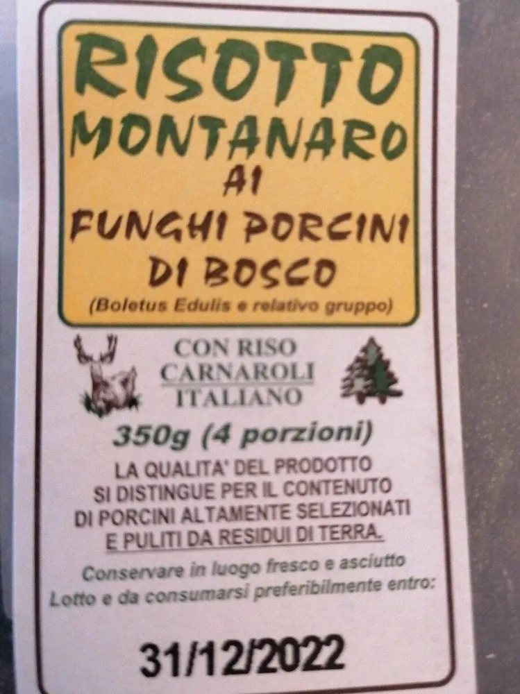 Risotto montanaro ai funghi porcini di bosco