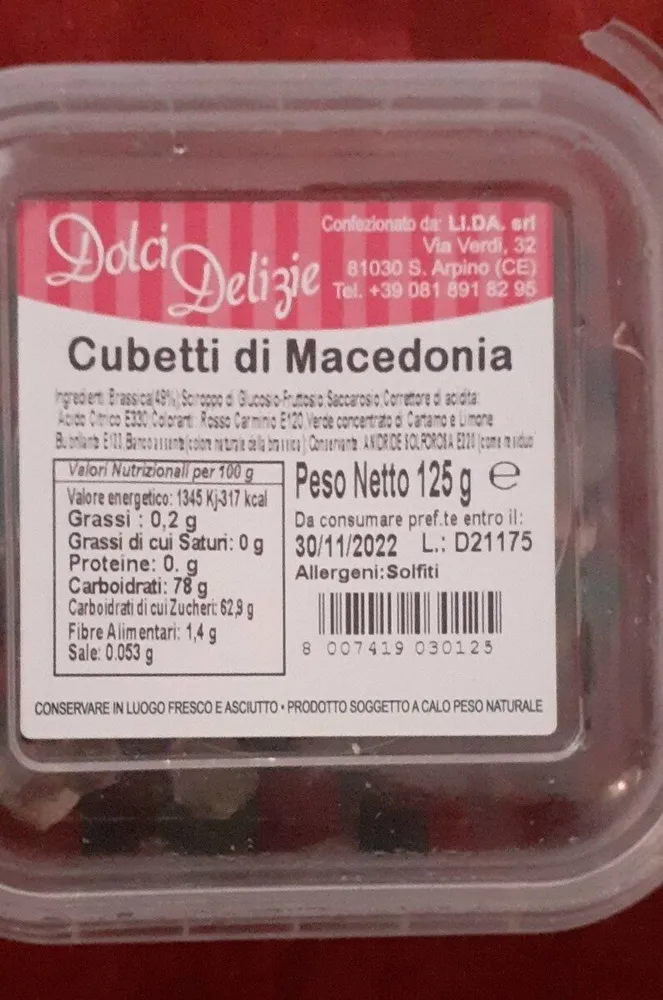 Cubetti di Macedonia