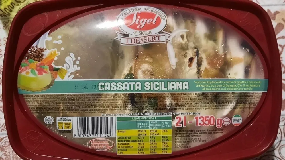 Gelato cassata siciliana