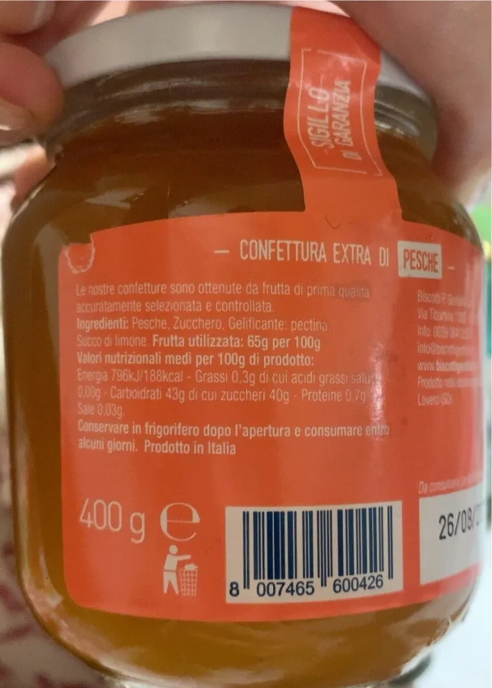 Confettura extra di pesche