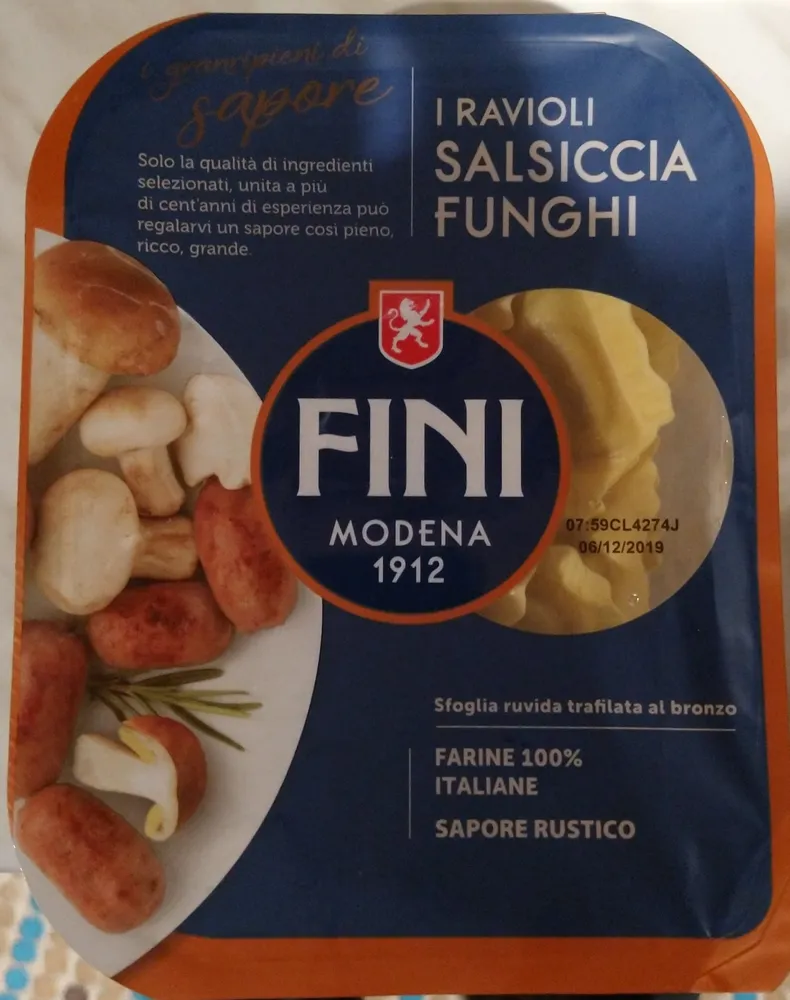 I granripieni di sapore i ravioli salsiccia funghi