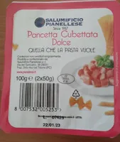 Pancetta cubettata dolce