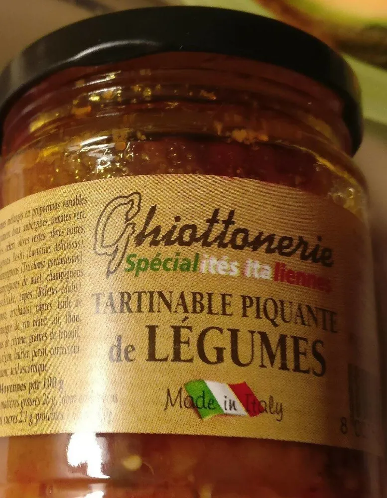 Tartinables piquante de légumes