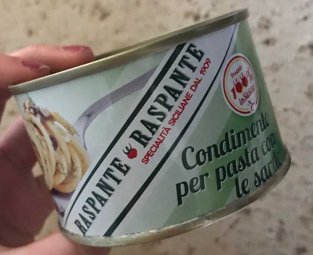 condiment pour pates avec sardines