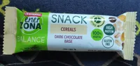 Snack cereali con base di cioccolato fondente