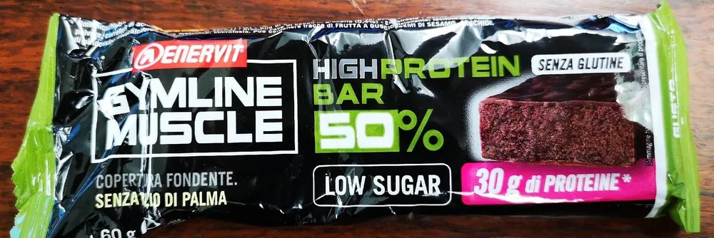 gymline muscle high protein 50% brownie