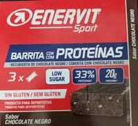 Barrita con proteínas sabor chocolate negro