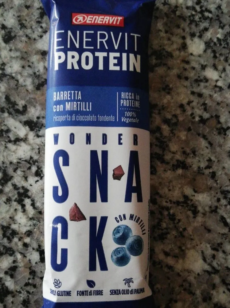Barretta con mirtilli ricoperto di cioccolato