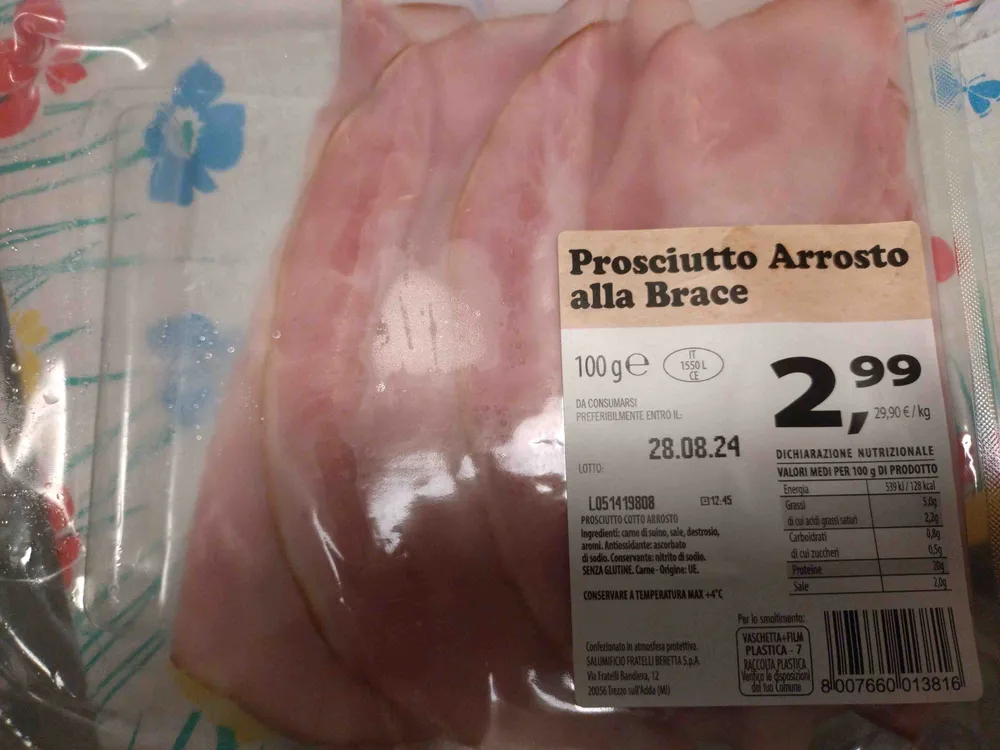 Prosciutto arrosto alla brace