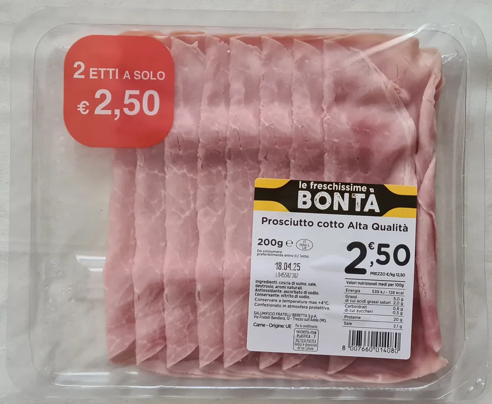 Prosciutto Cotto Alta Qualità