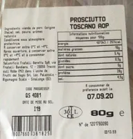 Prosciutto toscano dop