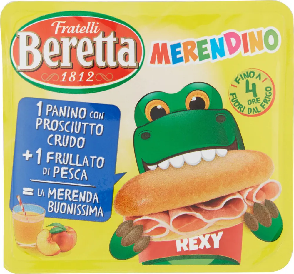 Merendino panino prosciutto crudo + frullato pesca