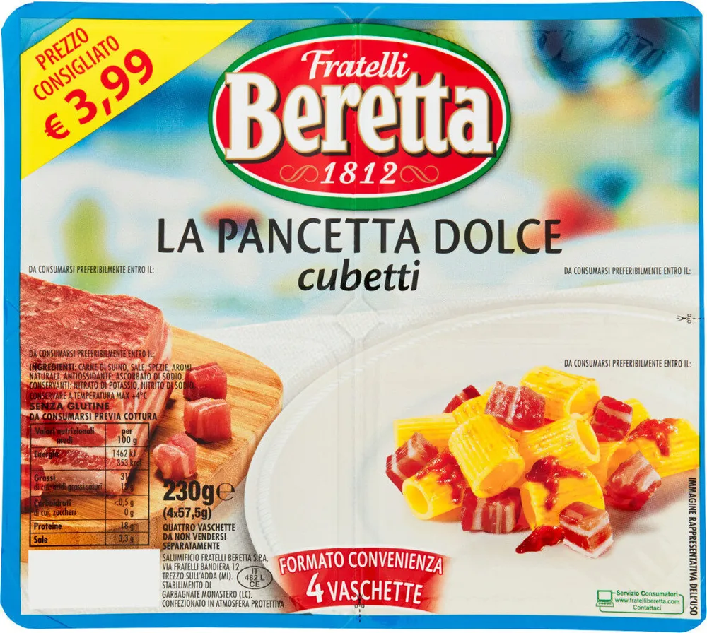 La pancetta dolce cubetti