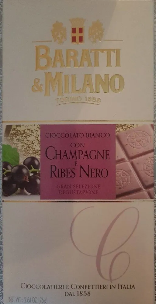 Chocolat Blanc Avec Champagne et Cassis