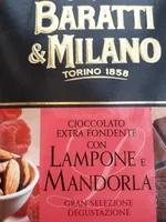Cioccolato extra fondente con lampone e mandorla