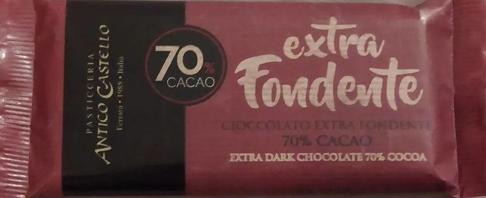 Cioccolato extra fondente 70% cacao
