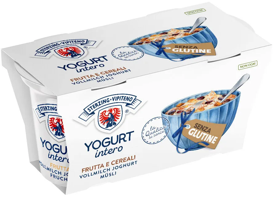 Yogurt intero - 125g x 2 - frutta e cereali senza glutine