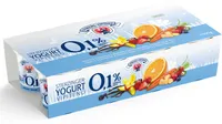 Yogurt magro 0,1% - 125g x 8 - Vaniglia | Fragola | Arancia/Carota/Zenzero | Frutti di bocsco
