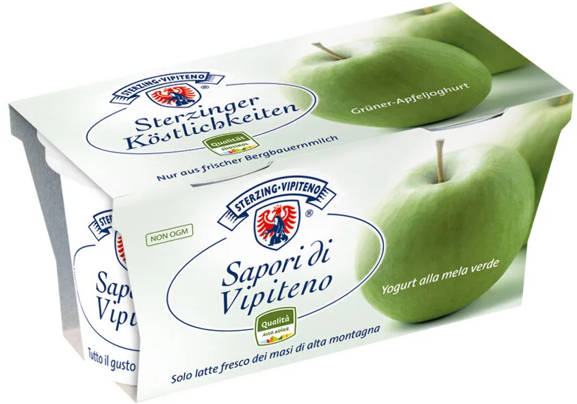 Yogurt intero Sapori di Vipiteno - 125g x 2 - Gusto mela verde