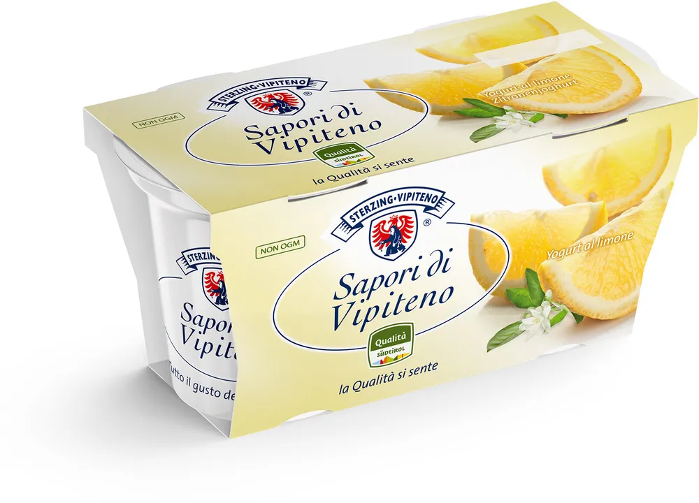 Yogurt intero Sapori di Vipiteno - 125g x 2 - Gusto limone